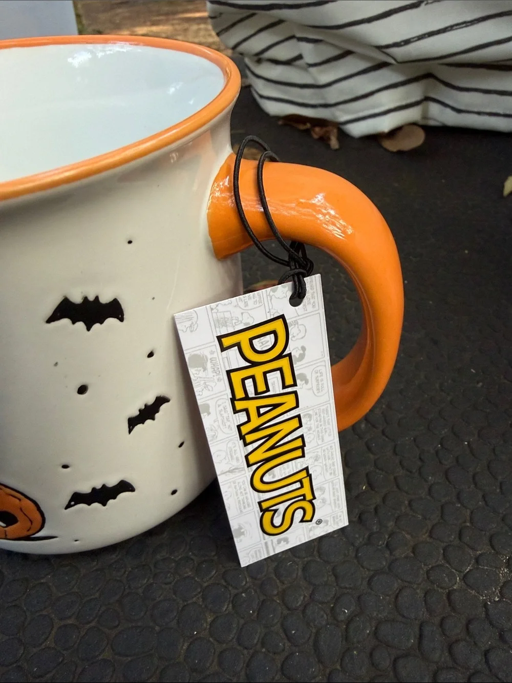 Peanuts Orange and White Halloween Snoopy Pumpkin Mug